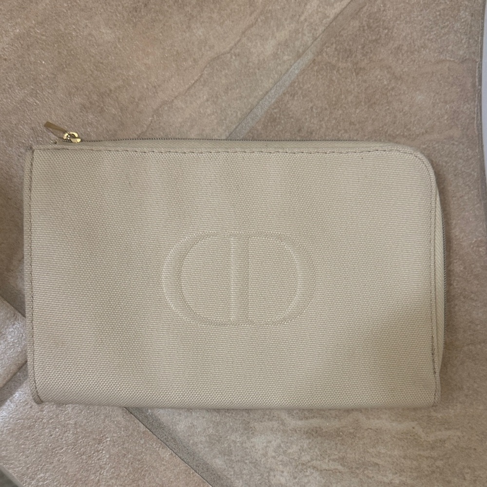 Dior Tan Clutch with Logo